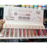 Qoiden Rose Matte Lipgloss - 12 Pcs Set